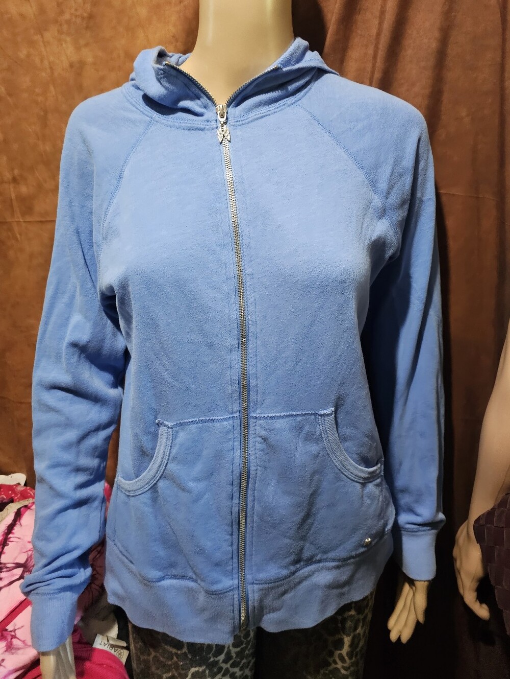 Victoria's Secret Light Blue Zip Hoodie